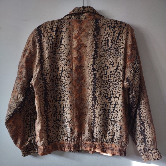 Vintage Silk Snakeskin Windbreaker, Details Sportswear, Size Medium - Picture 5 of 7